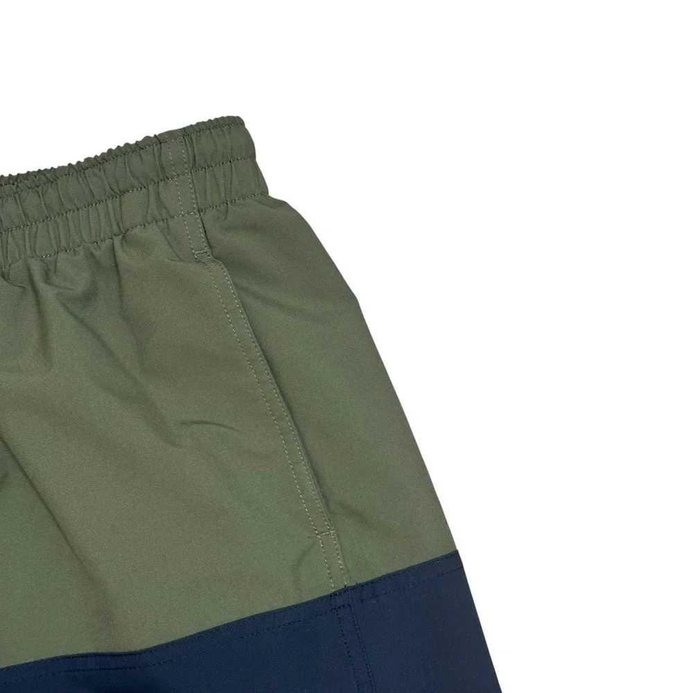 Duluth Trading Co Swim Trunks Mens Size Large Colorblock Pockets Mesh Lined
